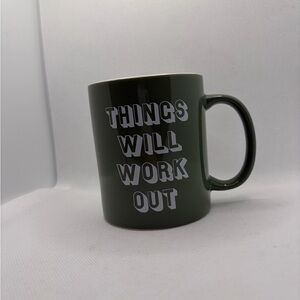 Room Essentials Dark Green Motivational 12 oz Mug
